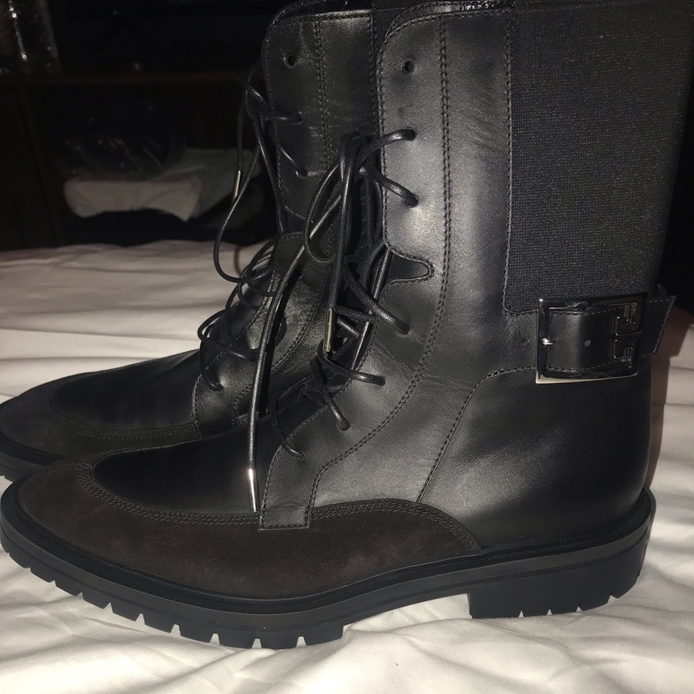 Givenchy Aviator Leather/Suede Ankle Boot. - image 5